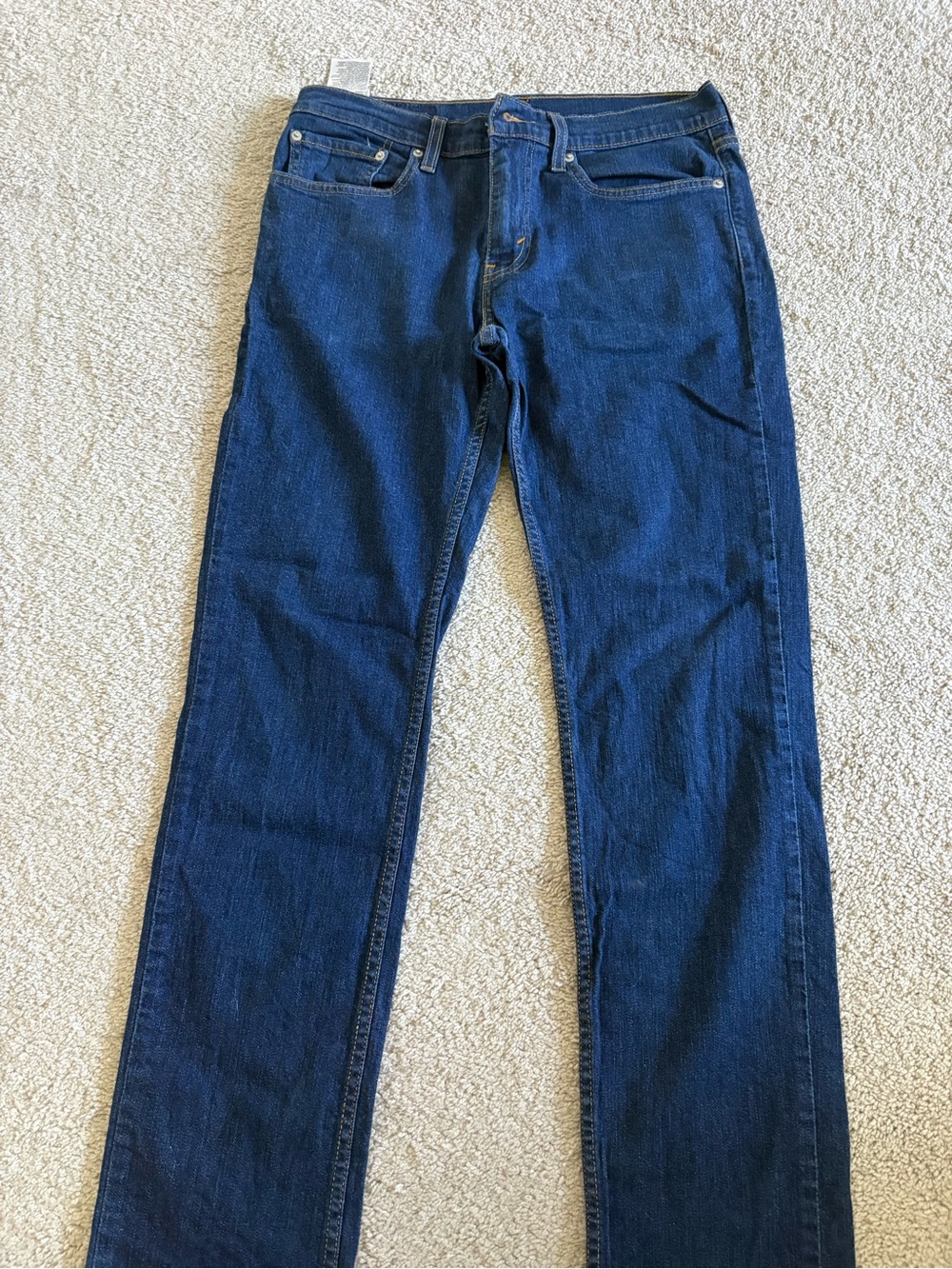 Levi's Men's Slim Fit Low Rise Dark Wash Blue Denim Jeans 5-Pocket Logo 32x32
